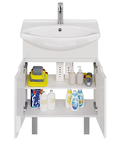 Тумба под раковину DREJA DAVID D, 65 см , подвесная/напольная,2 дверцы, белый глянец, под ум. Лагуна 99.0403 Тумба под раковину DREJA DAVID D, 65 см , подвесная/напольная,2 дверцы, белый глянец, под ум. Лагуна 99.0403