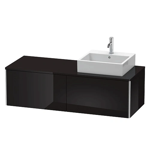 Тумба под раковину Duravit XSquare XS4903R4040 140 см черный глянцевый Тумба под раковину Duravit XSquare XS4903R4040 140 см черный глянцевый