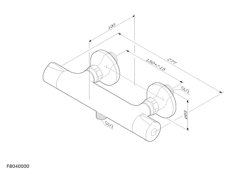 Смеситель для душа AM.PM Like F8040000 с термостатом, хром Смеситель для душа AM.PM Like F8040000 с термостатом, хром