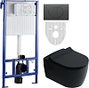 Комплект Унитаз подвесной STWORKI Ноттвиль SETK3104-2616 безободковый, с микролифтом, черный + Систе 587893 Комплект Унитаз подвесной STWORKI Ноттвиль SETK3104-2616 безободковый, с микролифтом, черный + Систе 587893