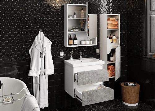 Тумба под раковину Onika ФРИДОМ 60.13 бетон светлый 106119 Тумба под раковину Onika ФРИДОМ 60.13 бетон светлый 106119