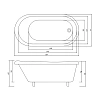 Ванна отдельностоящая Ceruttispa CLASSIC 150 CT9323 1570x770x740 акриловая, на львиных алюминиевых лапах хром Ванна отдельностоящая Ceruttispa CLASSIC 150 CT9323 1570x770x740 акриловая, на львиных алюминиевых лапах хром