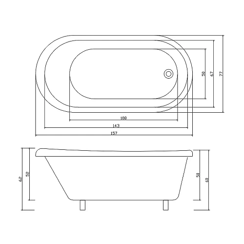 Ванна отдельностоящая Ceruttispa CLASSIC 150 CT9323 1570x770x740 акриловая, на львиных алюминиевых лапах хром Ванна отдельностоящая Ceruttispa CLASSIC 150 CT9323 1570x770x740 акриловая, на львиных алюминиевых лапах хром