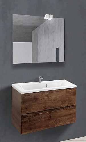 Тумба под раковину Vincea Mia 650 подвесная, 2 выкатных ящика soft close, R.Wood VMC-2MA650RW Тумба под раковину Vincea Mia 650 подвесная, 2 выкатных ящика soft close, R.Wood VMC-2MA650RW