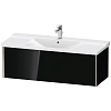 Тумба под раковину Duravit XVIU XV40180B140 подвесная 121 см черный глянцевый