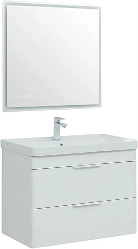 Тумба под раковину Aquanet Ирис new 815 белый глянец (2 ящика) 00310146 Тумба под раковину Aquanet Ирис new 815 белый глянец (2 ящика) 00310146