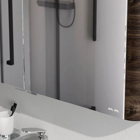 Зеркальный шкаф AM.PM Sensation M30MCX1001NF 100 см, с подсветкой, орех Зеркальный шкаф AM.PM Sensation M30MCX1001NF 100 см, с подсветкой, орех