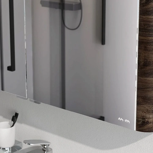 Зеркальный шкаф AM.PM Sensation M30MCX1001NF 100 см, с подсветкой, орех Зеркальный шкаф AM.PM Sensation M30MCX1001NF 100 см, с подсветкой, орех