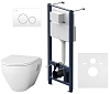 Комплект унитаза AM.PM Spirit V2.0 FlashClean IS49001.701738 с инсталляцией, сиденьем микролифт и клавишей смыва