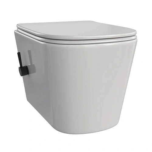 Унитаз подвесной Taliente Correto белый, с крышкой микролифт, с черным смесителем биде CR25200+SMner CR25200+SMnero Унитаз подвесной Taliente Correto белый, с крышкой микролифт, с черным смесителем биде CR25200+SMner CR25200+SMnero