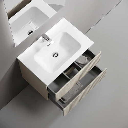 Тумба под раковину Sancos Snob T SNT70CE 690х445х500 Beige Soft, подвесная Тумба под раковину Sancos Snob T SNT70CE 690х445х500 Beige Soft, подвесная