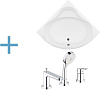 Картинка анонса товара «акриловая ванна aquanet palau 140x140 (каркас + смеситель grohe bauedge 2511700a) 00204021 + 00156297 + 00240613»