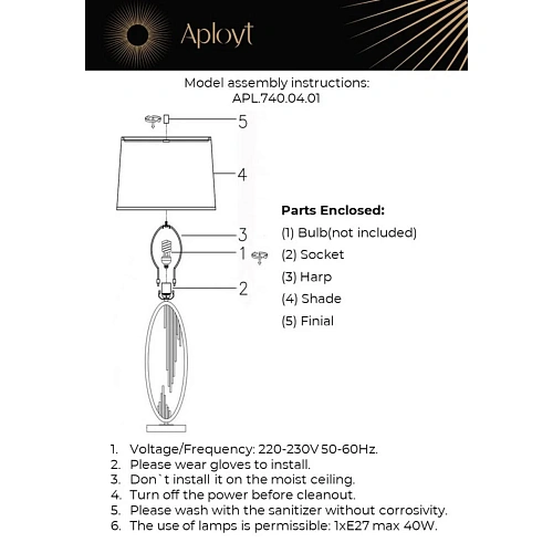 Настольная лампа Aployt Luiza APL.740.04.01 Настольная лампа Aployt Luiza APL.740.04.01