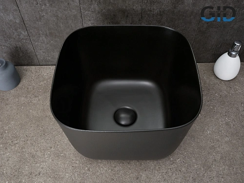 Раковина Gid N9301bg 53356 накладная черная графит 36x36x25.5 Раковина Gid N9301bg 53356 накладная черная графит 36x36x25.5