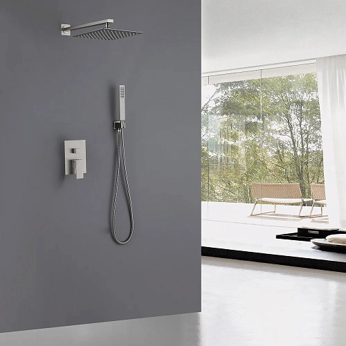 Душевая система ABBER Daheim AF8219SP скрытого монтажа без излива, сатин Душевая система ABBER Daheim AF8219SP скрытого монтажа без излива, сатин