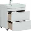 Тумба под раковину Aquanet Ирис new 60 белый глянец (2 ящика) 00310152 Тумба под раковину Aquanet Ирис new 60 белый глянец (2 ящика) 00310152
