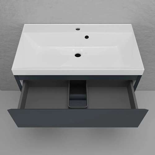 Тумба под раковину Style Line Манхэттен 80 см ЛС-00002360 подвесная, графит Тумба под раковину Style Line Манхэттен 80 см ЛС-00002360 подвесная, графит