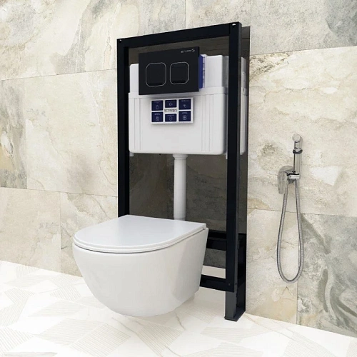 Инсталляция для унитаза BETTOSERB SAVA FREE STANDING SFS40006465 с клавишей смыва DUO хром/хром матовый Инсталляция для унитаза BETTOSERB SAVA FREE STANDING SFS40006465 с клавишей смыва DUO хром/хром матовый