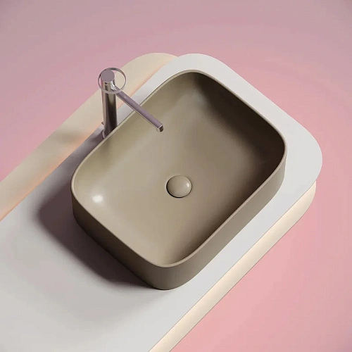 Раковина Ceramica Nova ELEMENT CN6052MC Капучино матовый накладная Раковина Ceramica Nova ELEMENT CN6052MC Капучино матовый накладная