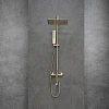 Душевая система Lemark Ursus LM7262BG с регулируемой высотой штанги, брашированное золото Душевая система Lemark Ursus LM7262BG с регулируемой высотой штанги, брашированное золото
