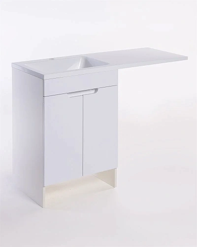 Тумба с раковиной Orange Sistema STD-120TUW+RAL напольная, левая 120 см под стиральную машину, белый Тумба с раковиной Orange Sistema STD-120TUW+RAL напольная, левая 120 см под стиральную машину, белый