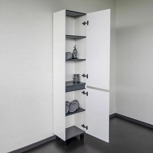 Шкаф-пенал Comforty Лозанна-40Н 00-00017838 белый глянец Шкаф-пенал Comforty Лозанна-40Н 00-00017838 белый глянец