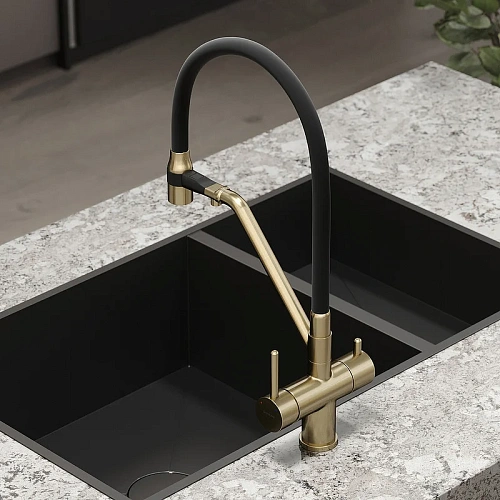 Смеситель для кухни Sancos Dora SC4003BG под фильтр, брашированное золото Смеситель для кухни Sancos Dora SC4003BG под фильтр, брашированное золото