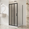 Душевой уголок BelBagno UNO-195-AHF-31-120/90-P-NERO 120x90 см, профиль черный, стекло рифленое Душевой уголок BelBagno UNO-195-AHF-31-120/90-P-NERO 120x90 см, профиль черный, стекло рифленое