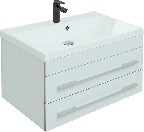 Тумба под раковину Aquanet Верона 75 белый (подвесная 2 ящика) 00176669 Тумба под раковину Aquanet Верона 75 белый (подвесная 2 ящика) 00176669