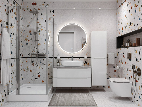 Тумба со столешницей и раковиной BelBagno ETNA 100 etna100bl-kepmgl-1346-set подвесная ETNA100BL-KEPMGL-1346-SET Тумба со столешницей и раковиной BelBagno ETNA 100 etna100bl-kepmgl-1346-set подвесная ETNA100BL-KEPMGL-1346-SET