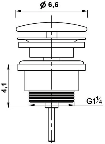 Донный клапан Vincea DBS-216MB, черная матовая крышка, без перелива Донный клапан Vincea DBS-216MB, черная матовая крышка, без перелива