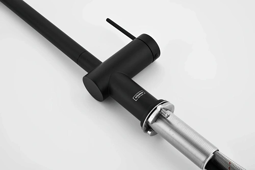 Смеситель для кухни AQUAme Cucina AQM9901MB с выдвижным изливом,черный матовый Смеситель для кухни AQUAme Cucina AQM9901MB с выдвижным изливом,черный матовый