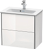 Картинка анонса товара «тумба под раковину duravit xsquare xs416502222 подвесная 61 см белая глянцевый»
