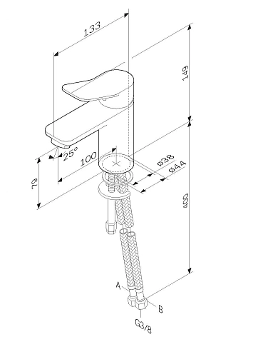 Смеситель для раковины AM.PM X-Joy F85A02122 черный Смеситель для раковины AM.PM X-Joy F85A02122 черный