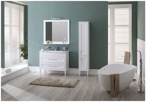 Шкаф-пенал Aquanet Бостон 36 L белый матовый 00209680 Шкаф-пенал Aquanet Бостон 36 L белый матовый 00209680