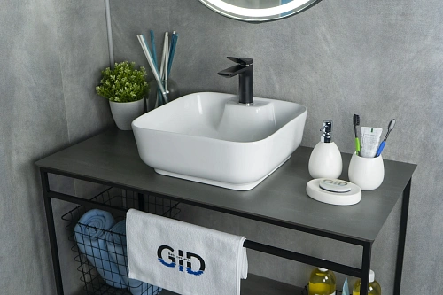 Раковина Gid N9443 51154 накладная белая 41x41x15 Раковина Gid N9443 51154 накладная белая 41x41x15