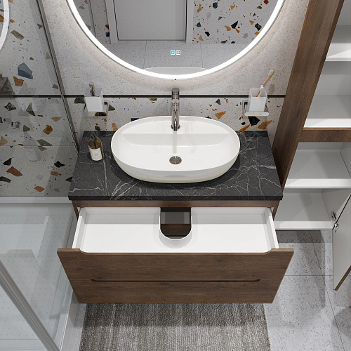 Тумба со столешницей и раковиной BelBagno ETNA 100 etna100rw-kepmno-1346-set подвесная ETNA100RW-KEPMNO-1346-SET Тумба со столешницей и раковиной BelBagno ETNA 100 etna100rw-kepmno-1346-set подвесная ETNA100RW-KEPMNO-1346-SET