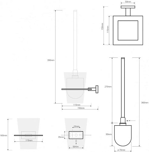 Ершик для унитаза Bemeta PLAZA 118113012 Ершик для унитаза Bemeta PLAZA 118113012