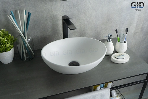 Раковина Gid N900 51164 накладная белый матовый 41x34x15 Раковина Gid N900 51164 накладная белый матовый 41x34x15
