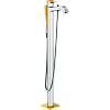 Картинка анонса товара «смеситель для ванны hansgrohe напольный, с рычаговой рукояткой 31445090, хром/под золото»