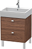 Картинка анонса товара «тумба под раковину duravit brioso br443301021 напольная 58 см орех темный»