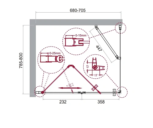 Душевой уголок BelBagno ALBANO-ASH-1-70/80-C-Cr 70x80 см, профиль хром, стекло прозрачное Душевой уголок BelBagno ALBANO-ASH-1-70/80-C-Cr 70x80 см, профиль хром, стекло прозрачное