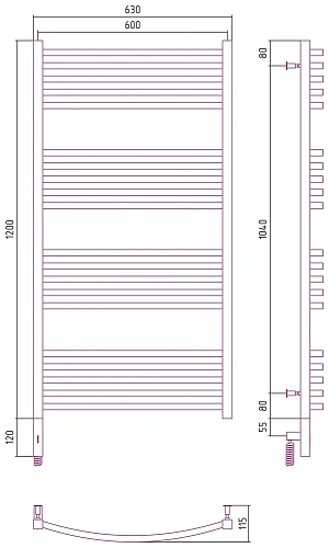 Полотенцесушитель электрический Сунержа Аркус 3.0 1200х600 МЭМ левый 15-5704-1260 Темный титан муар Полотенцесушитель электрический Сунержа Аркус 3.0 1200х600 МЭМ левый 15-5704-1260 Темный титан муар