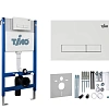 Комплект унитаза Timo KULO TWC-01+FP-003W+TK-403 белый с инсталляцией, клавишей смыва INARI белая с шумоизоляцией и креплениями Комплект унитаза Timo KULO TWC-01+FP-003W+TK-403 белый с инсталляцией, клавишей смыва INARI белая с шумоизоляцией и креплениями