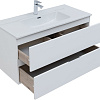 Тумба под раковину Aquanet Алвита New 100 2 ящика, белый матовый 00277518 Тумба под раковину Aquanet Алвита New 100 2 ящика, белый матовый 00277518