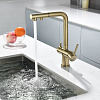 Смеситель для кухни Paulmark SERPENTINE светлое золото Se213222-LG Смеситель для кухни Paulmark SERPENTINE светлое золото Se213222-LG