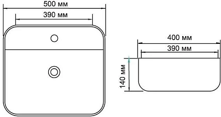 Раковина Aquanet City-2 накладная CITY-2 Раковина Aquanet City-2 накладная CITY-2