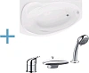 Акриловая ванна Aquanet Jersey 170x90 L (каркас + смеситель Aquanet Practic 2 AF111-63B) 00203988 + 00179346 + 00216780