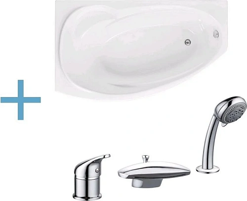 Акриловая ванна Aquanet Jersey 170x90 L (каркас + смеситель Aquanet Practic 2 AF111-63B) 00203988 + 00179346 + 00216780 Акриловая ванна Aquanet Jersey 170x90 L (каркас + смеситель Aquanet Practic 2 AF111-63B) 00203988 + 00179346 + 00216780