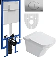 Комплект Унитаз подвесной STWORKI Хальмстад SETK2804-0606-001-1-6000 с микролифтом + Система инсталл 561441 Комплект Унитаз подвесной STWORKI Хальмстад SETK2804-0606-001-1-6000 с микролифтом + Система инсталл 561441